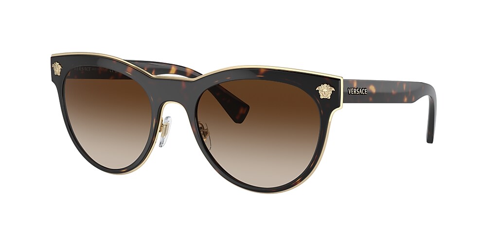 Versace VE2198 54 Brown Gradient Dark Brown & Havana Sunglasses ...