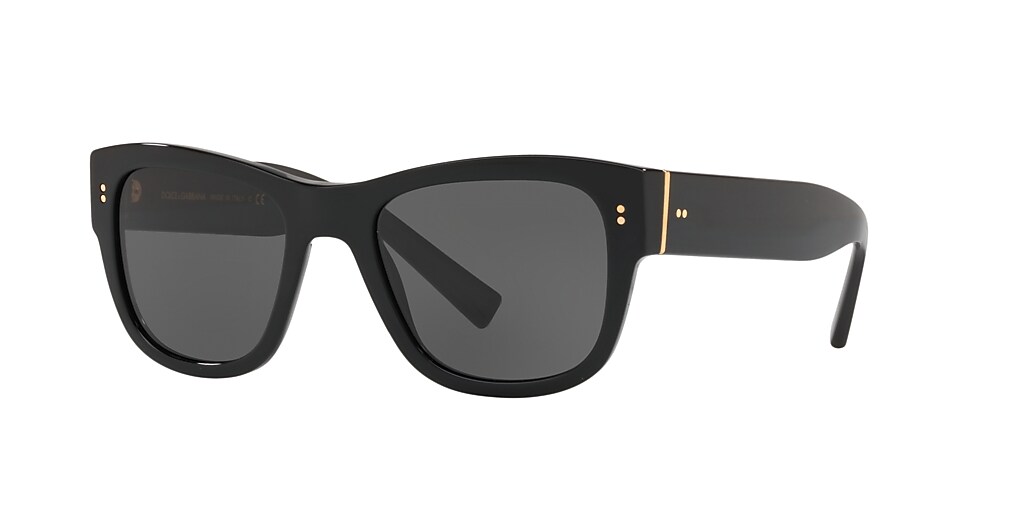 Dolce&Gabbana DG4338F 52 Dark Grey & Black Sunglasses | Sunglass Hut USA