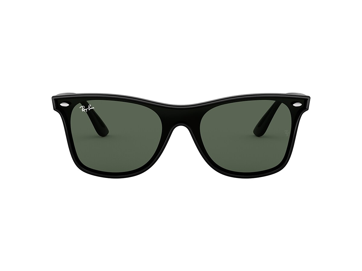 RAY-BAN RB4440N Black - Unisex Sunglasses, Green Lens