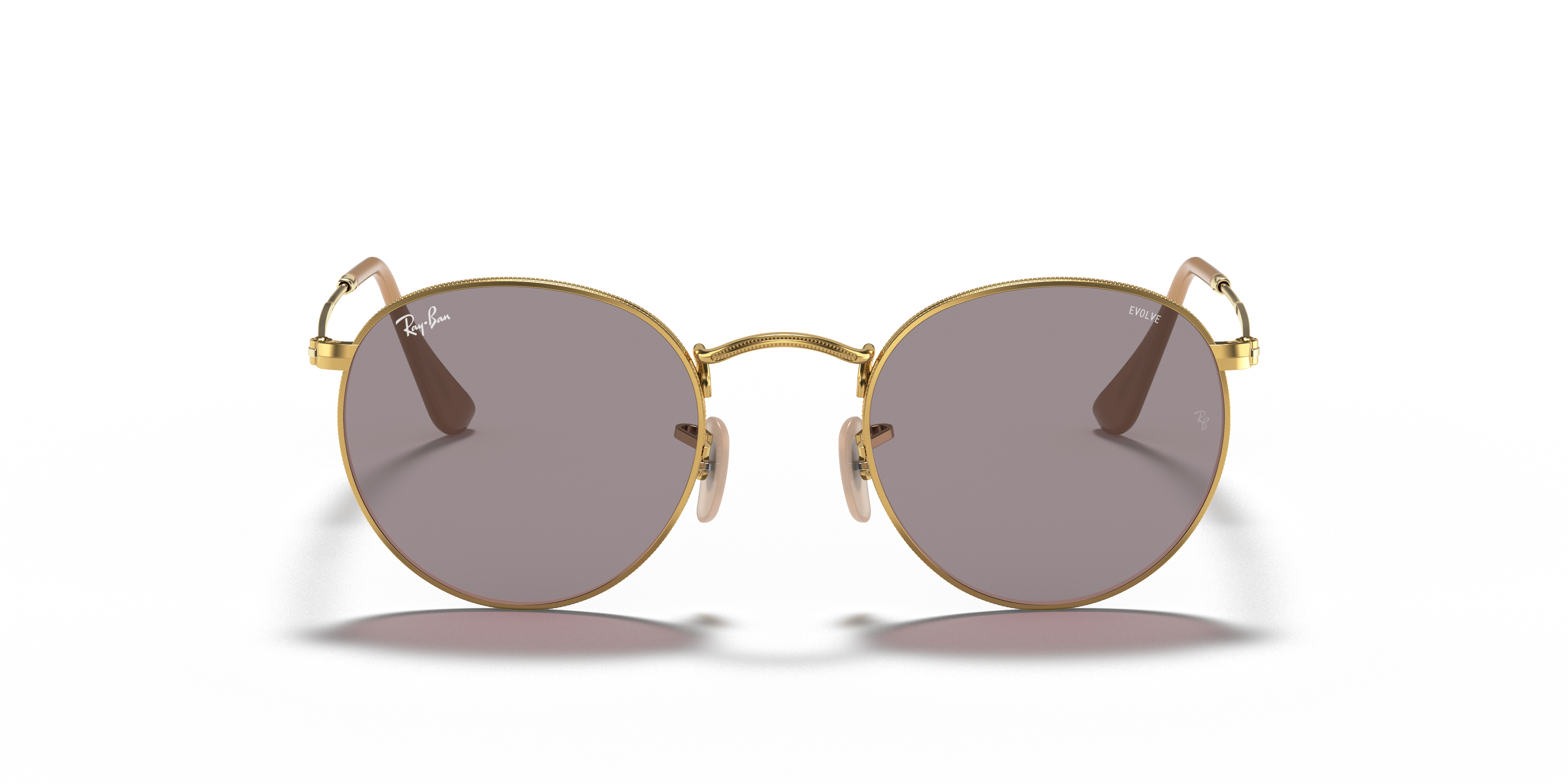 ray ban round transparent