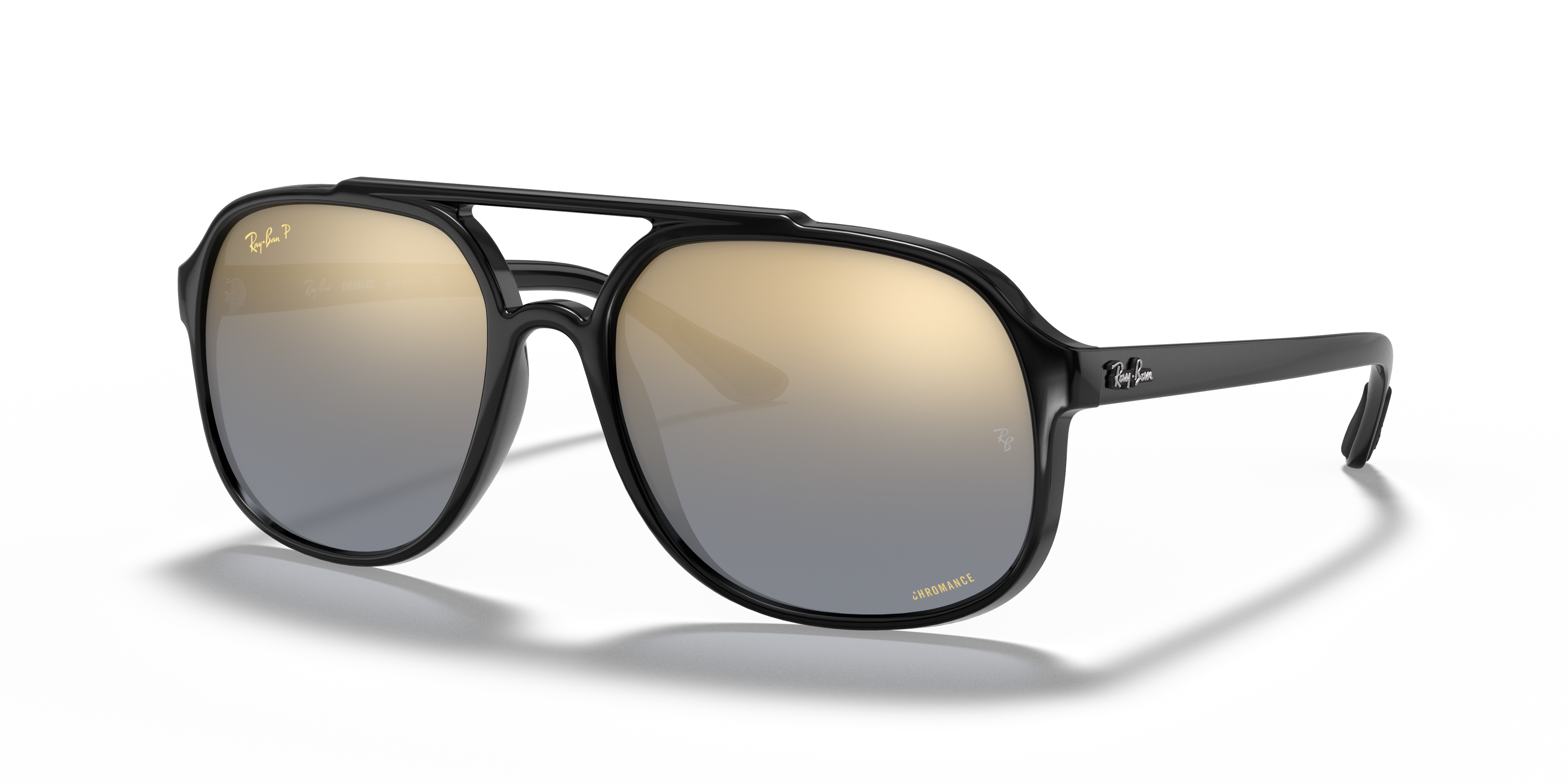 Ray-Ban RB4312CH RB4312 CHROMANCE 57 Blue/Brown Mirror Gradient Chromance  Polarized \u0026 Black Polarised Sunglasses | Sunglass Hut United Kingdom