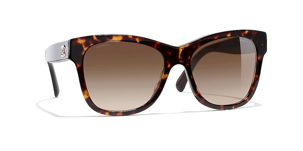 Chanel Square Sunglasses CH5380 56 Brown & Dark Tortoise Sunglasses |  Sunglass Hut United Kingdom