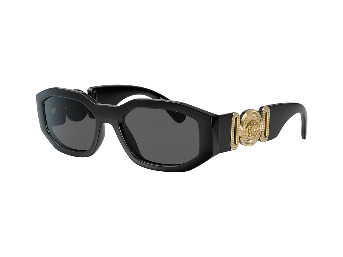 ondergeschikt bunker Weggelaten Versace VE4361 Biggie 53 Dark Grey & Black Sunglasses | Sunglass Hut USA
