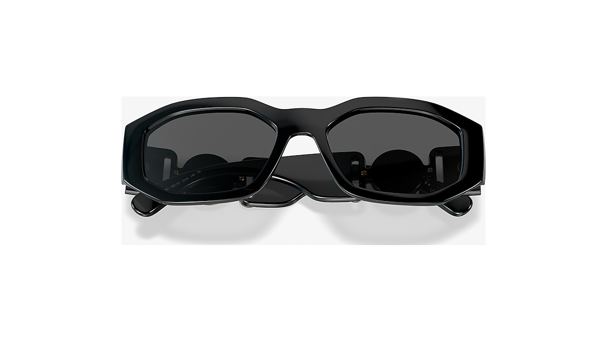 Versace VE4361 Biggie 53 Dunkelgrau & Schwarz Sunglasses 