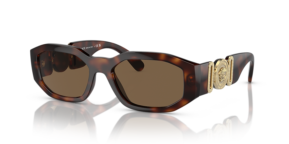 Versace VE4361 Biggie 53 Dark Brown u0026 Havana Sunglasses | Sunglass Hut USA