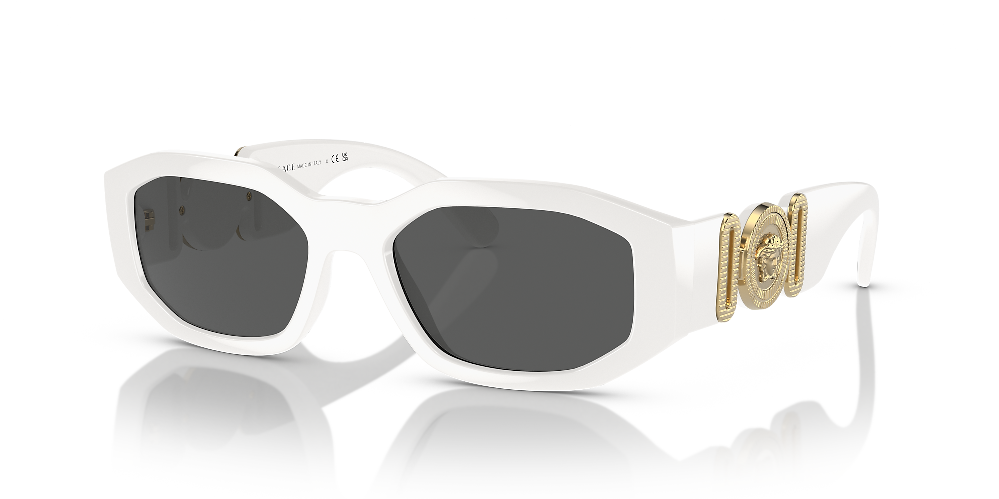 Versace Ve4361 Biggie 53 Dark Grey And White Sunglasses Sunglass Hut Usa 