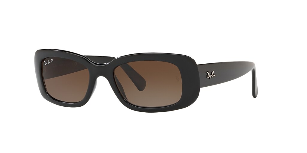 Ray-ban Rb4122 50 Polarized Brown Gradient & Black Polarised Sunglasses 