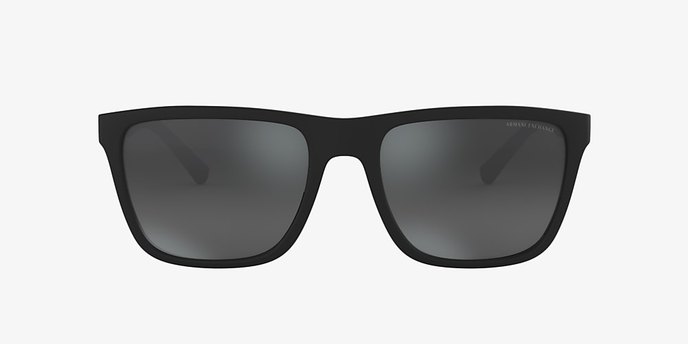 Armani Exchange AX4080SF 57 Mirror Black & Matte Black Sunglasses
