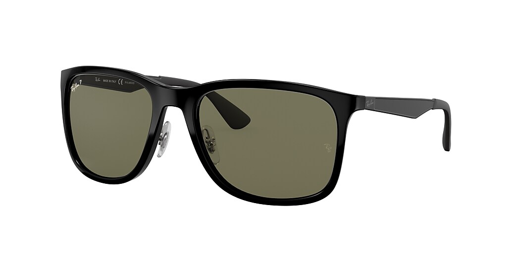 Ray-Ban RB4313 58 Green & Black Polarised Sunglasses | Sunglass Hut ...