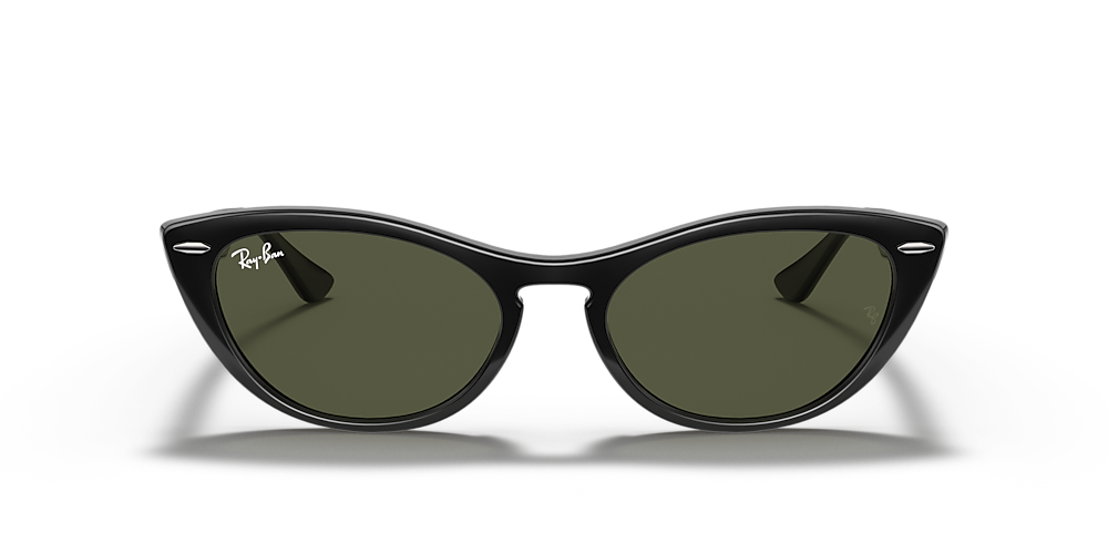 Los invitados Fugaz impermeable Ray-Ban RB4314N Nina 54 Green Classic G-15 & Black Sunglasses | Sunglass  Hut USA