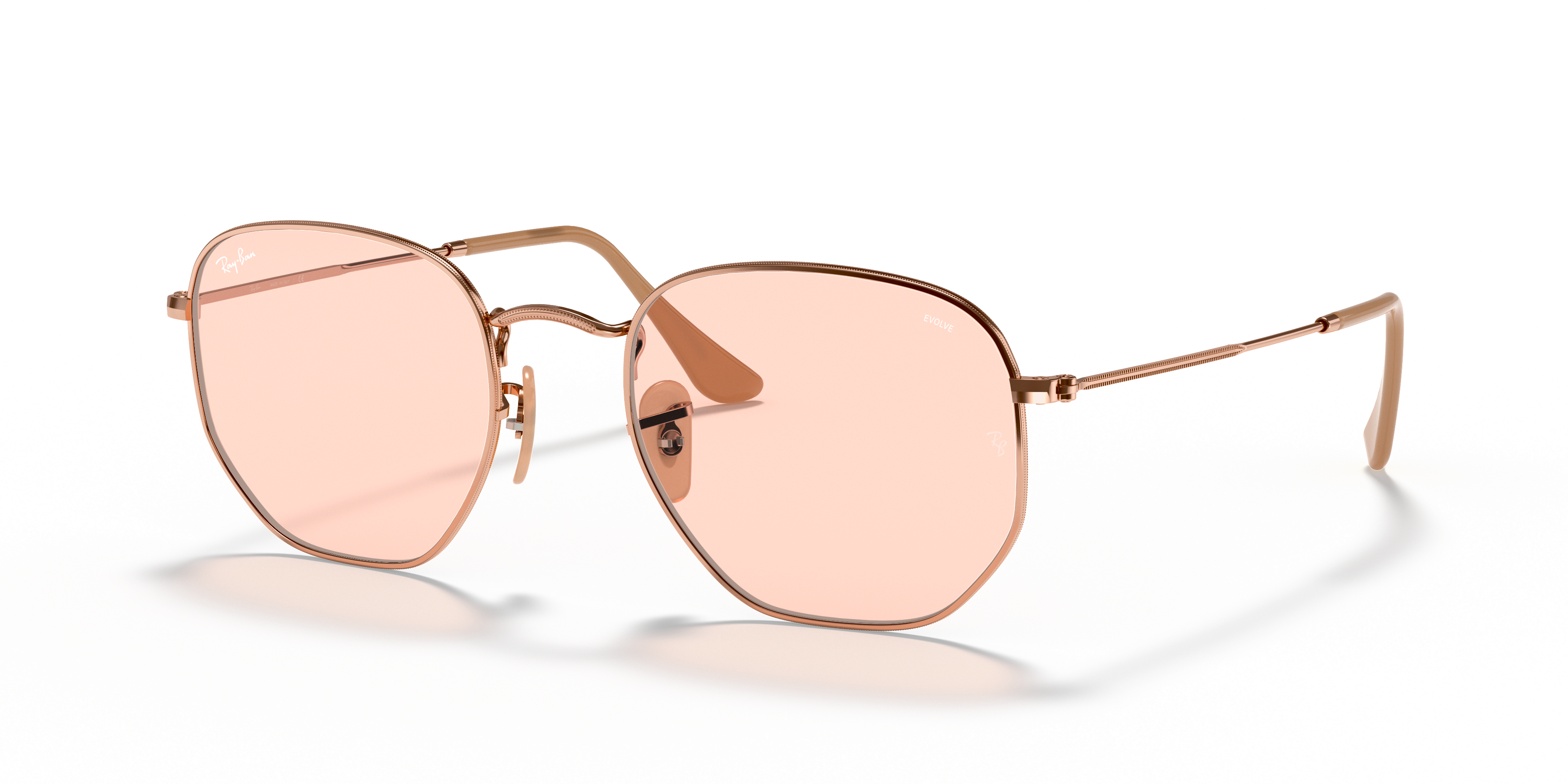 pink lens raybans