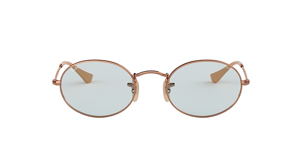 Ray Ban RB3547N Oval Washed Evolve 54 Evolve Light Blue Copper