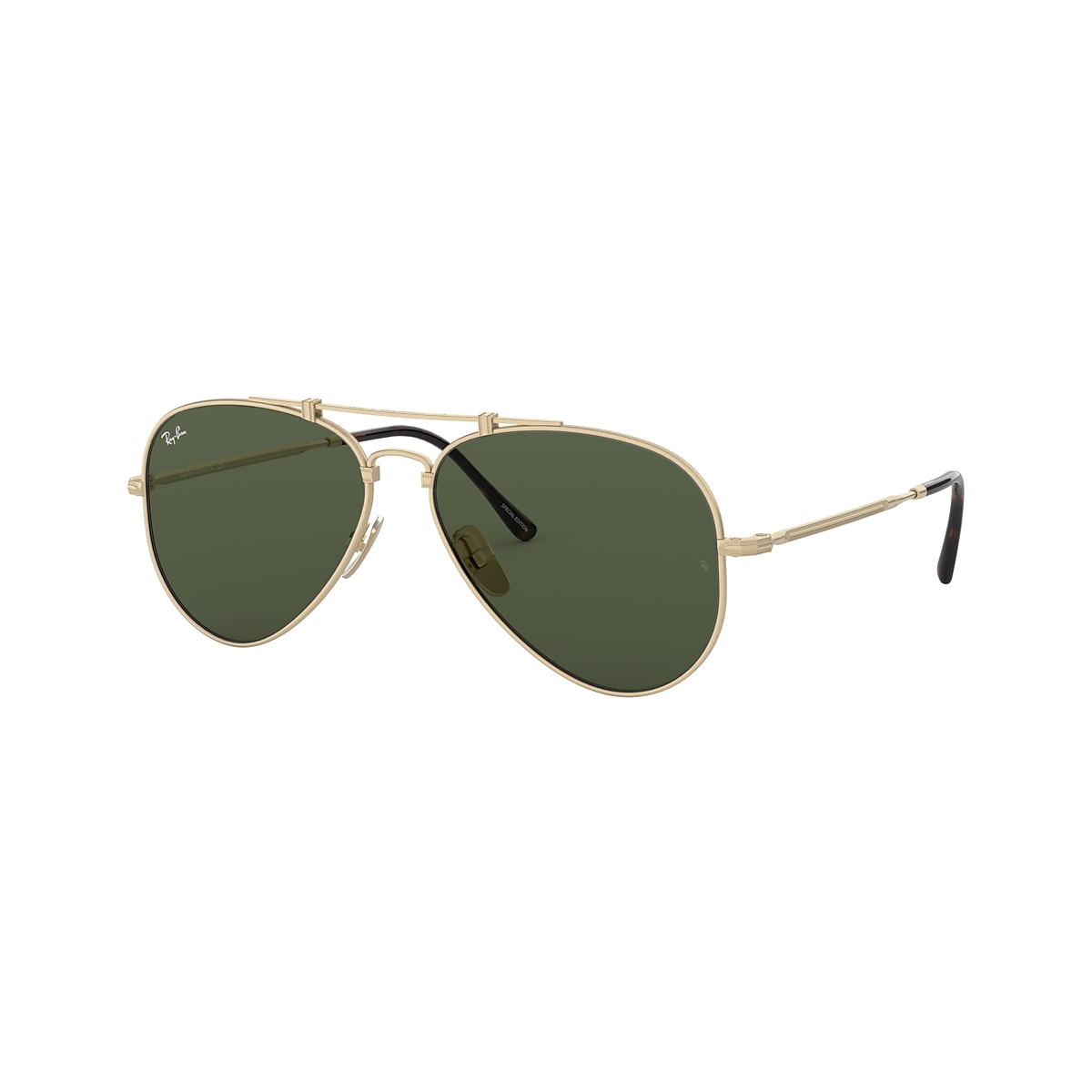 RB8125 Aviator 58 Green & Gold Sunglasses | Sunglass Hut USA
