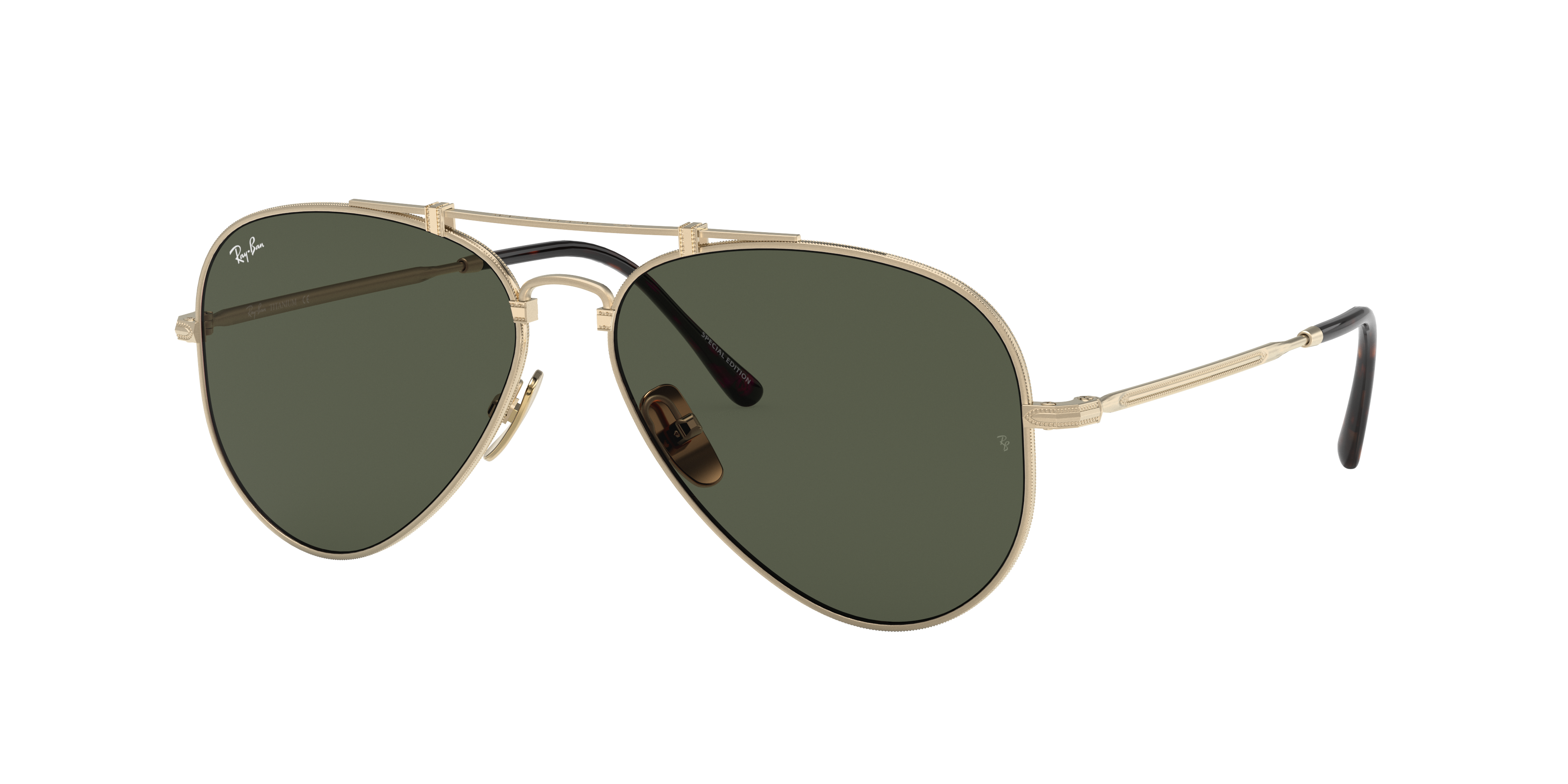 Ray-Ban RB8125 AVIATOR TITANIUM 58 Grey \u0026 Antique Gold Sunglasses |  Sunglass Hut USA
