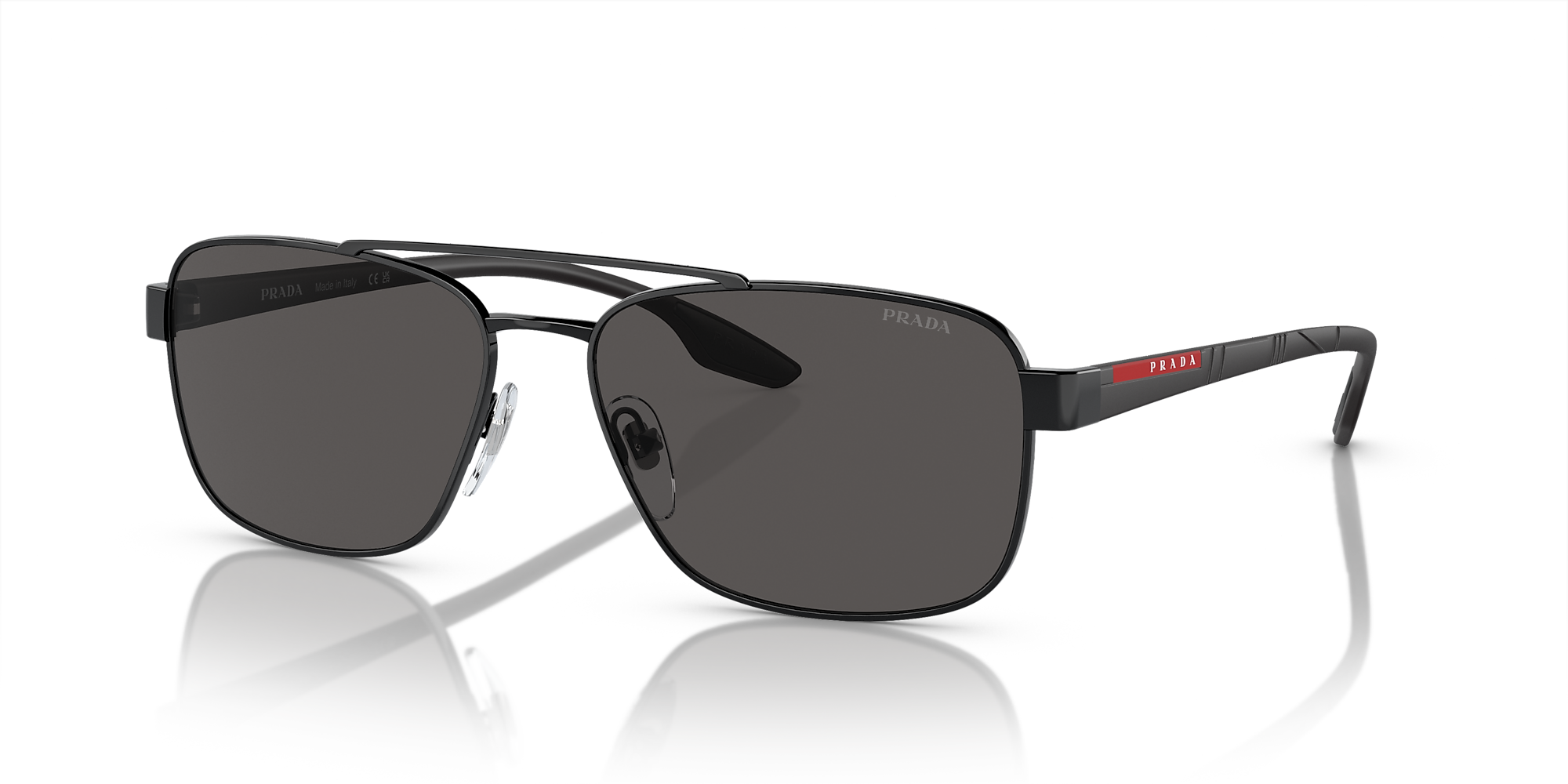 Prada Linea Rossa PS 51US Lifestyle 62 Grey & Black Sunglasses ...
