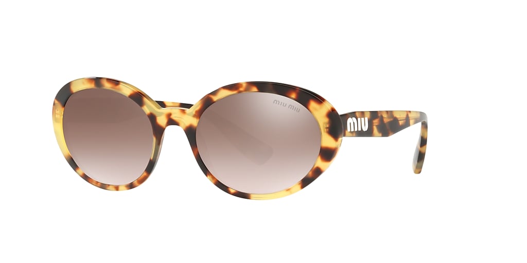 Miu Miu MU 01US 53 Brown & Tortoise Sunglasses | Sunglass Hut USA
