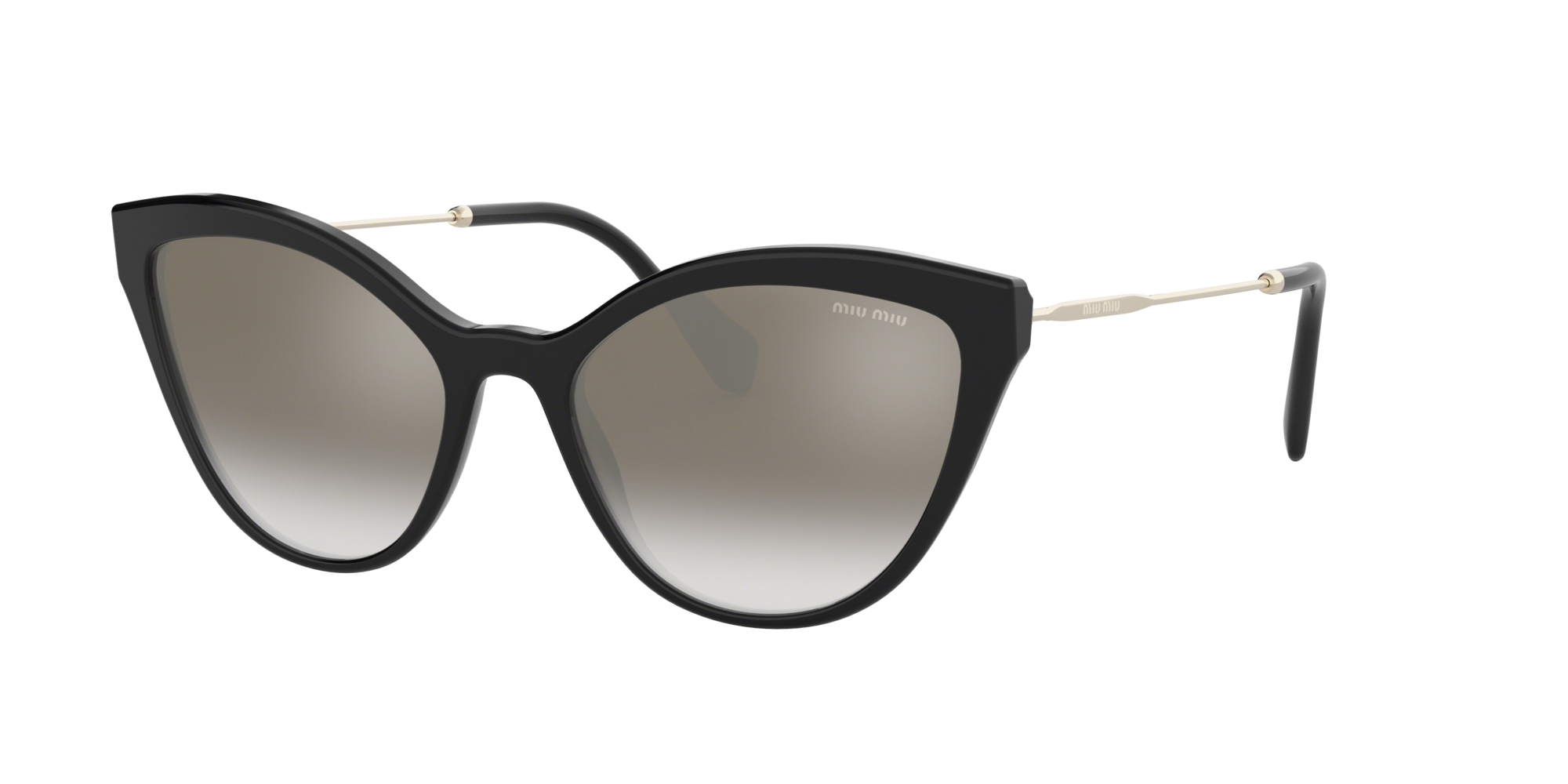 Miu Miu Unisex MU 03US - Frame color: Noir, Lens color: Gris, Size 55-18/145 Acétate