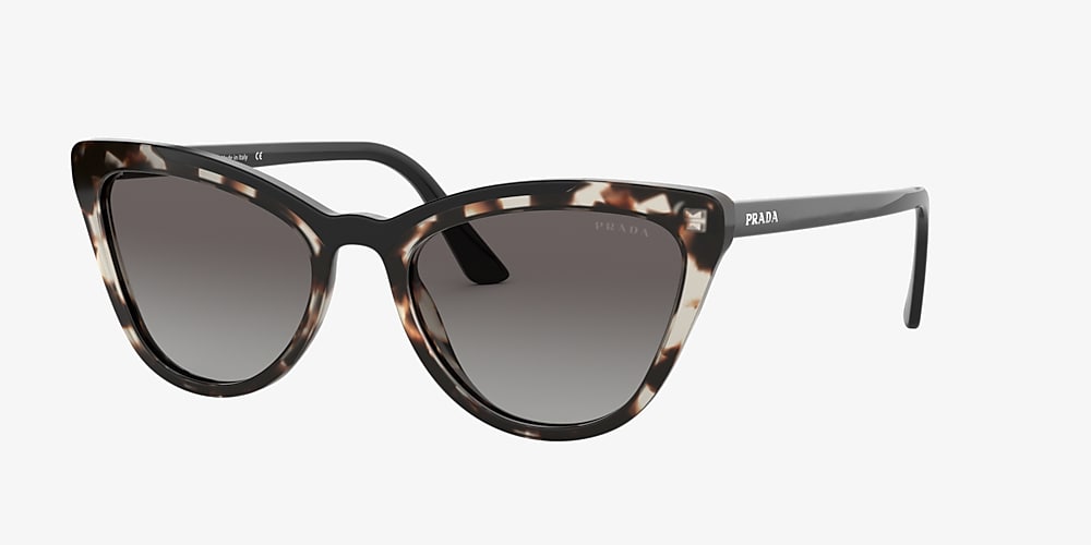 Prada PR 01VS Catwalk 56 Grey Gradient & Opal Spotted Brown/Black Sunglasses  | Sunglass Hut USA