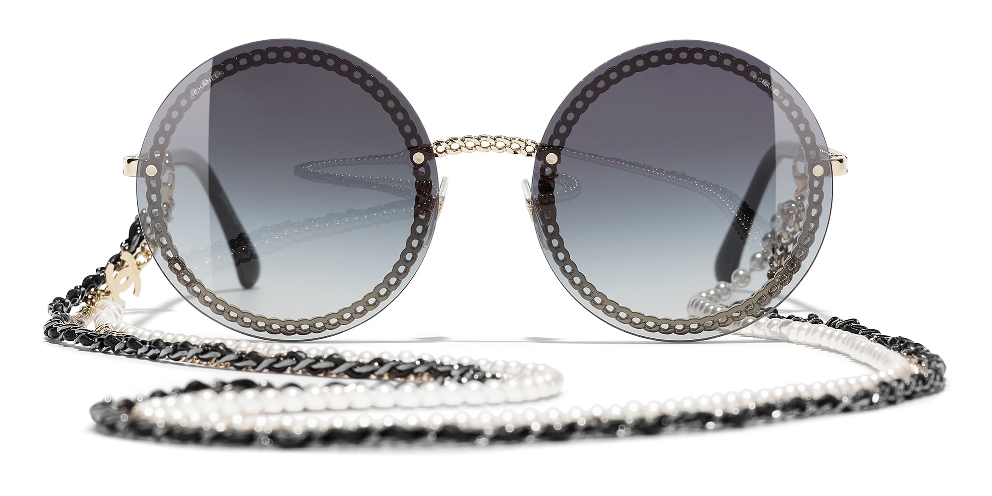 Chanel Gold Mirror 4206 Round Sunglasses Chanel  TLC