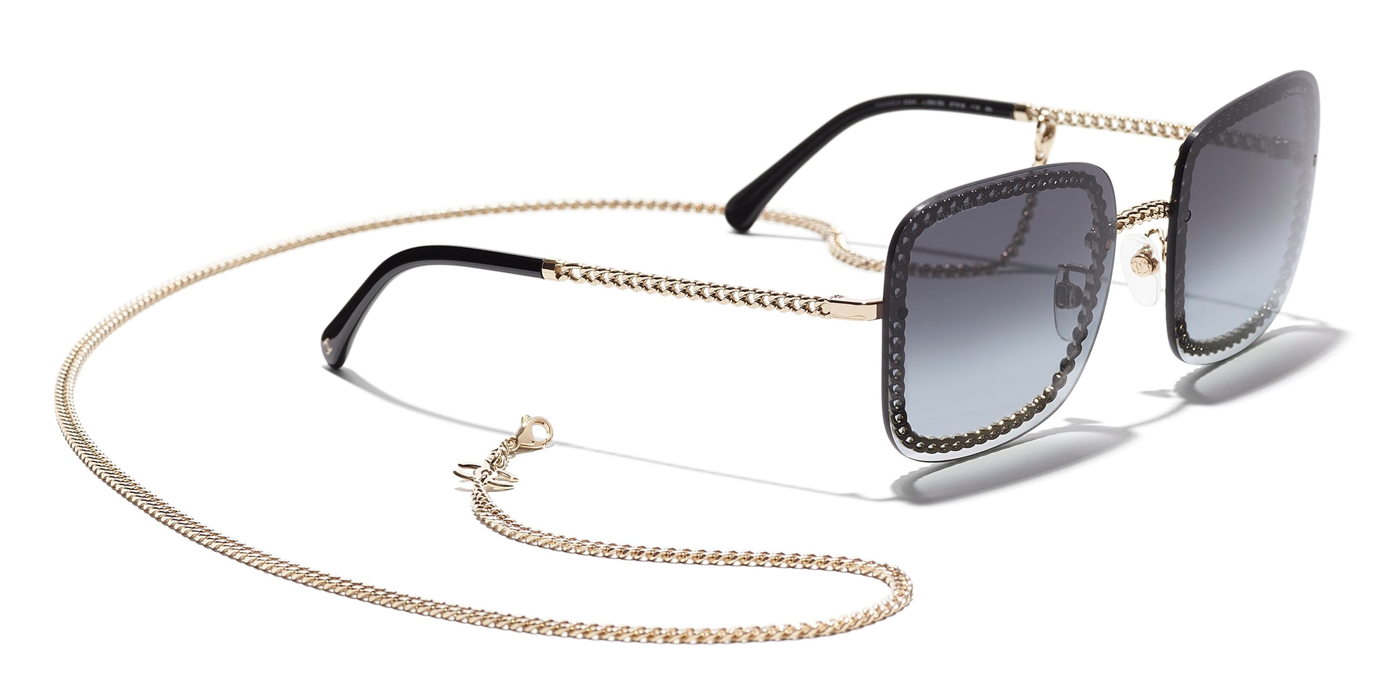 chanel square chain sunglasses