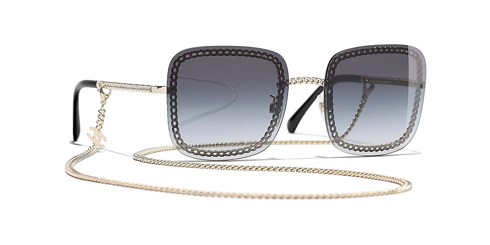 Chanel Square Sunglasses CH4244 57 Grey & Gold Sunglasses