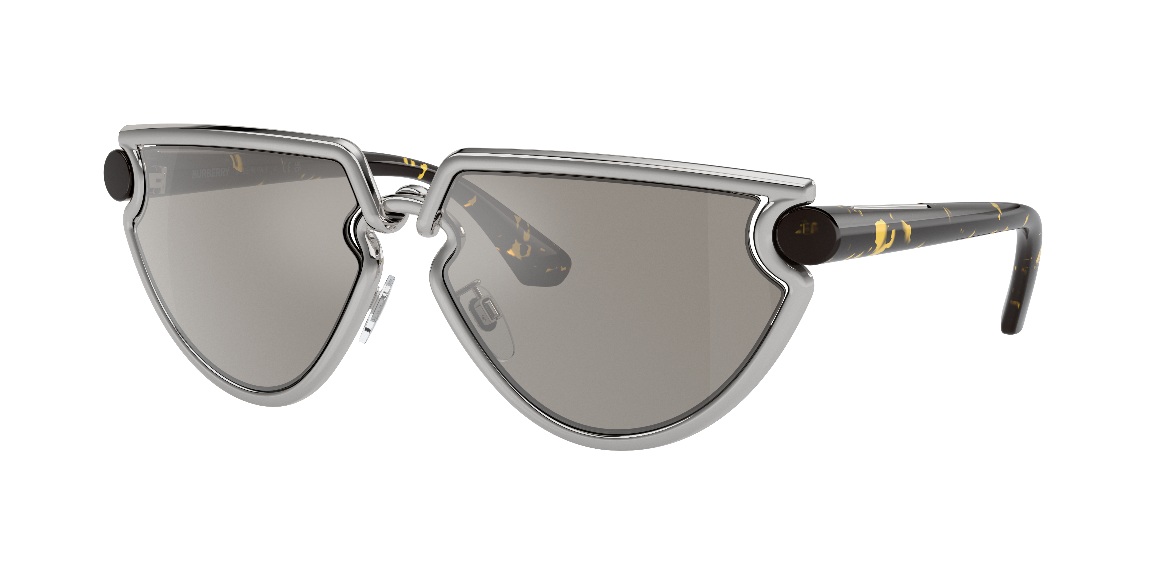 Burberry Woman Sunglasses Be3152 In Light Grey Mirror Silver