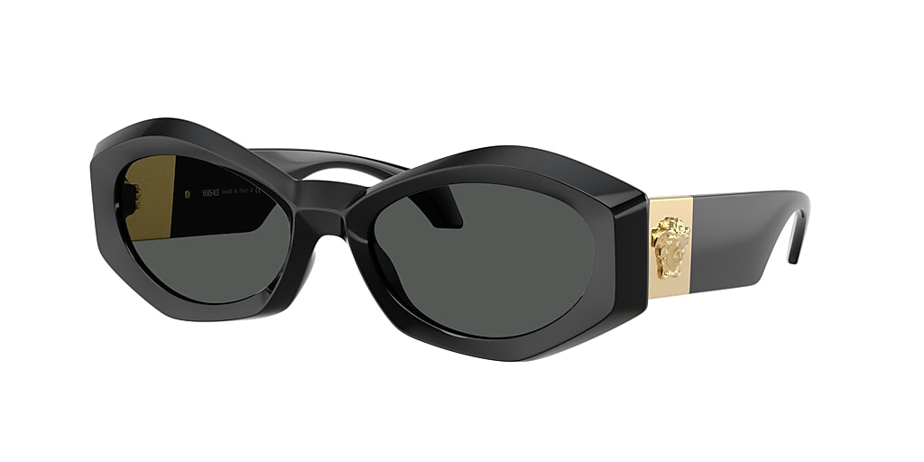 Versace VE4466U 54 Dark Grey & Black Sunglasses | Sunglass Hut USA