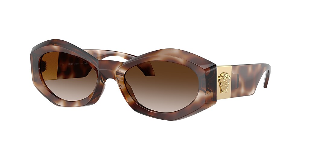 Versace VE4466U 54 Brown Gradient & Havana Sunglasses | Sunglass Hut USA