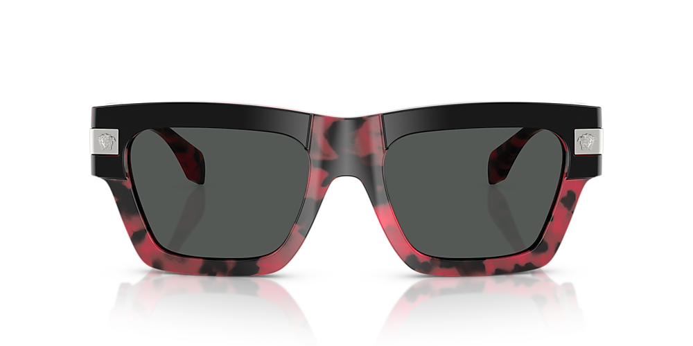 Versace VE4464 52 Dark Grey & Top Black/Red Havana Sunglasses
