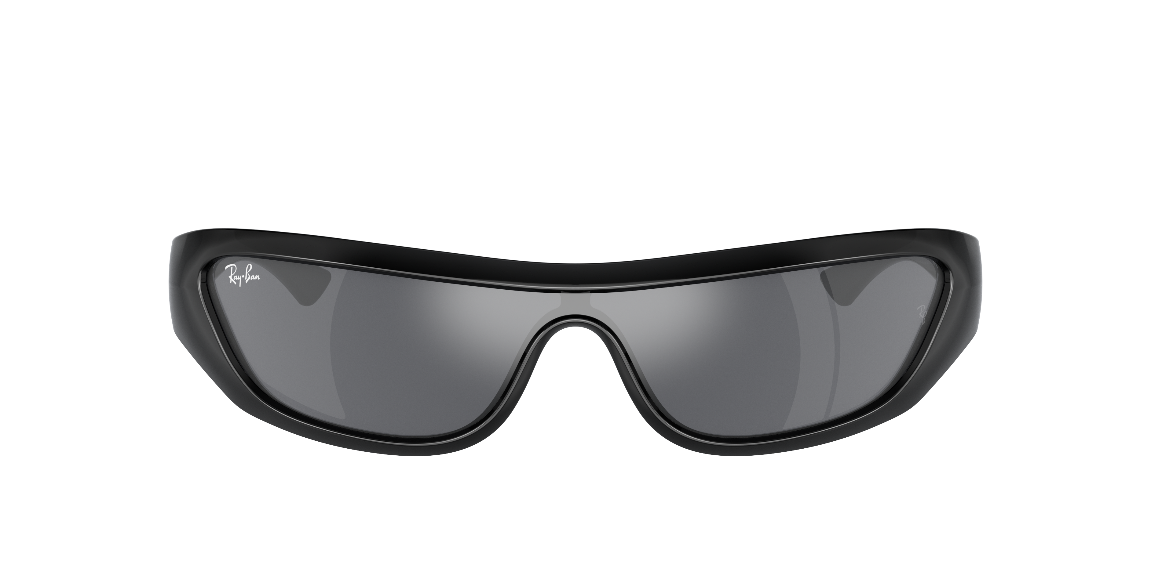 Ray Ban Xan Bio-based Shield-frame Sunglasses In Dark Grey