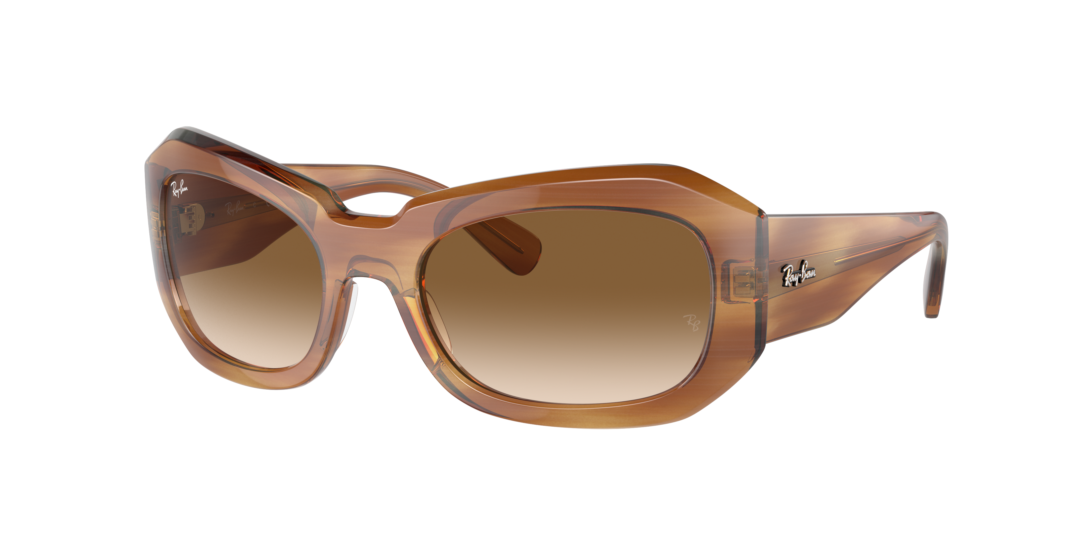 Ray Ban Ray In Clear & Brown
