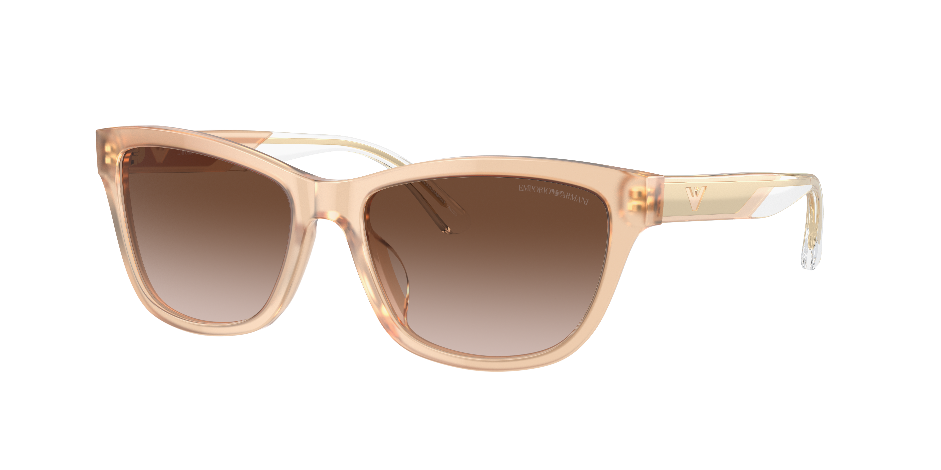 Shop Emporio Armani Woman Sunglasses Ea4227u In Gradient Brown