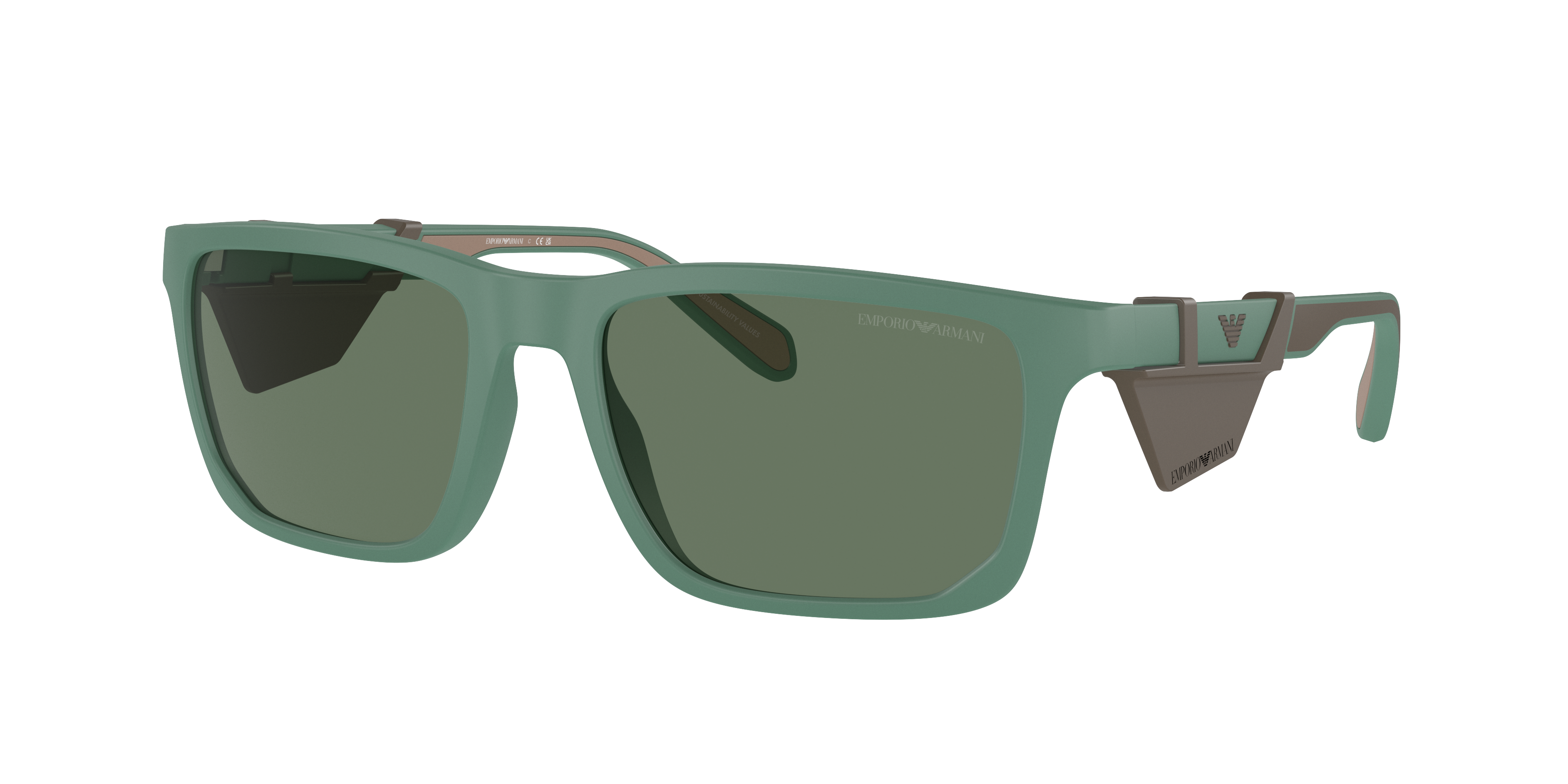 Shop Emporio Armani Man Sunglass Ea4219 In Dark Green