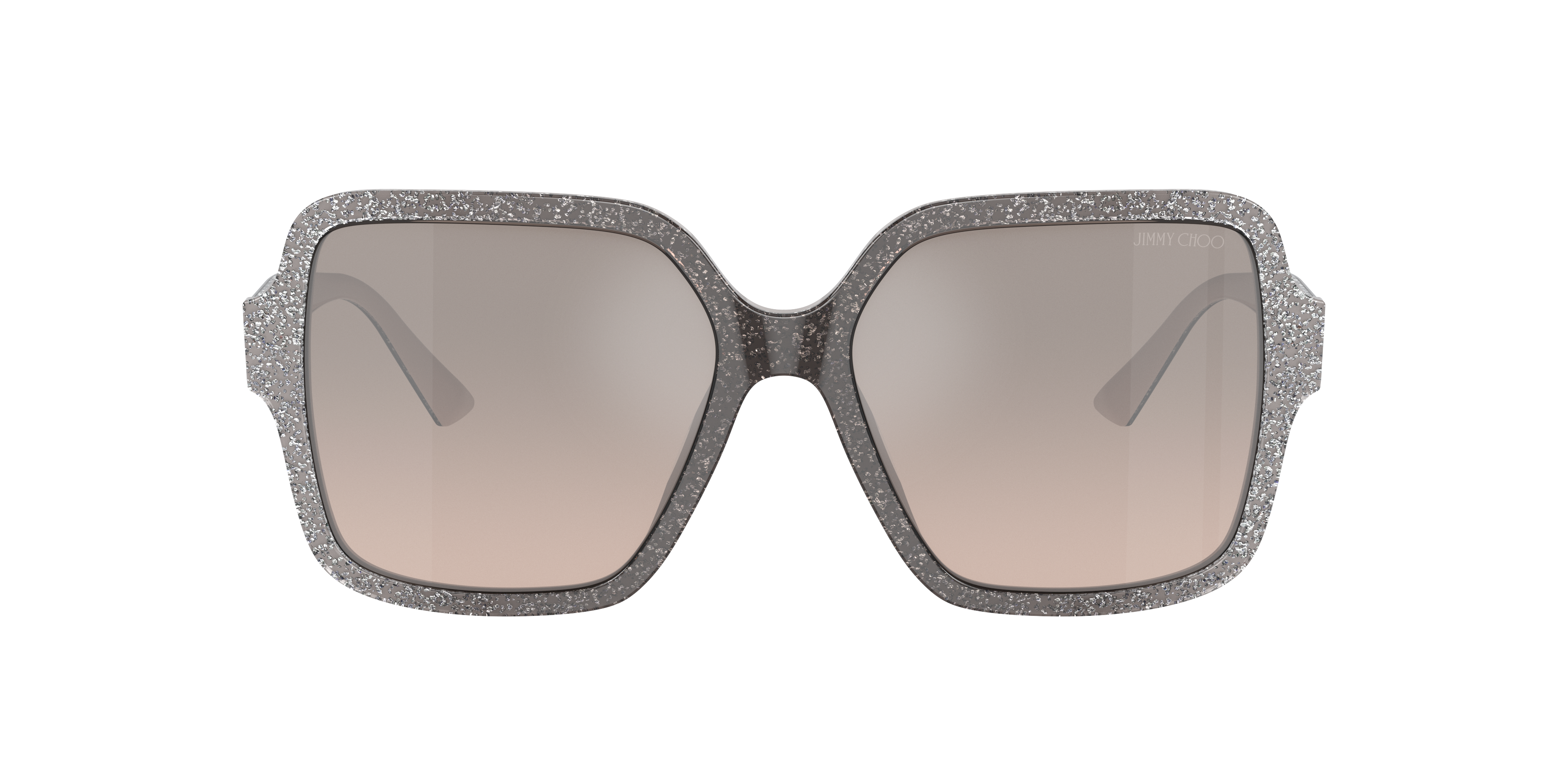 Jimmy Choo Woman Sunglasses Jc5005 In Brown Gradient Grey Mirror Silver