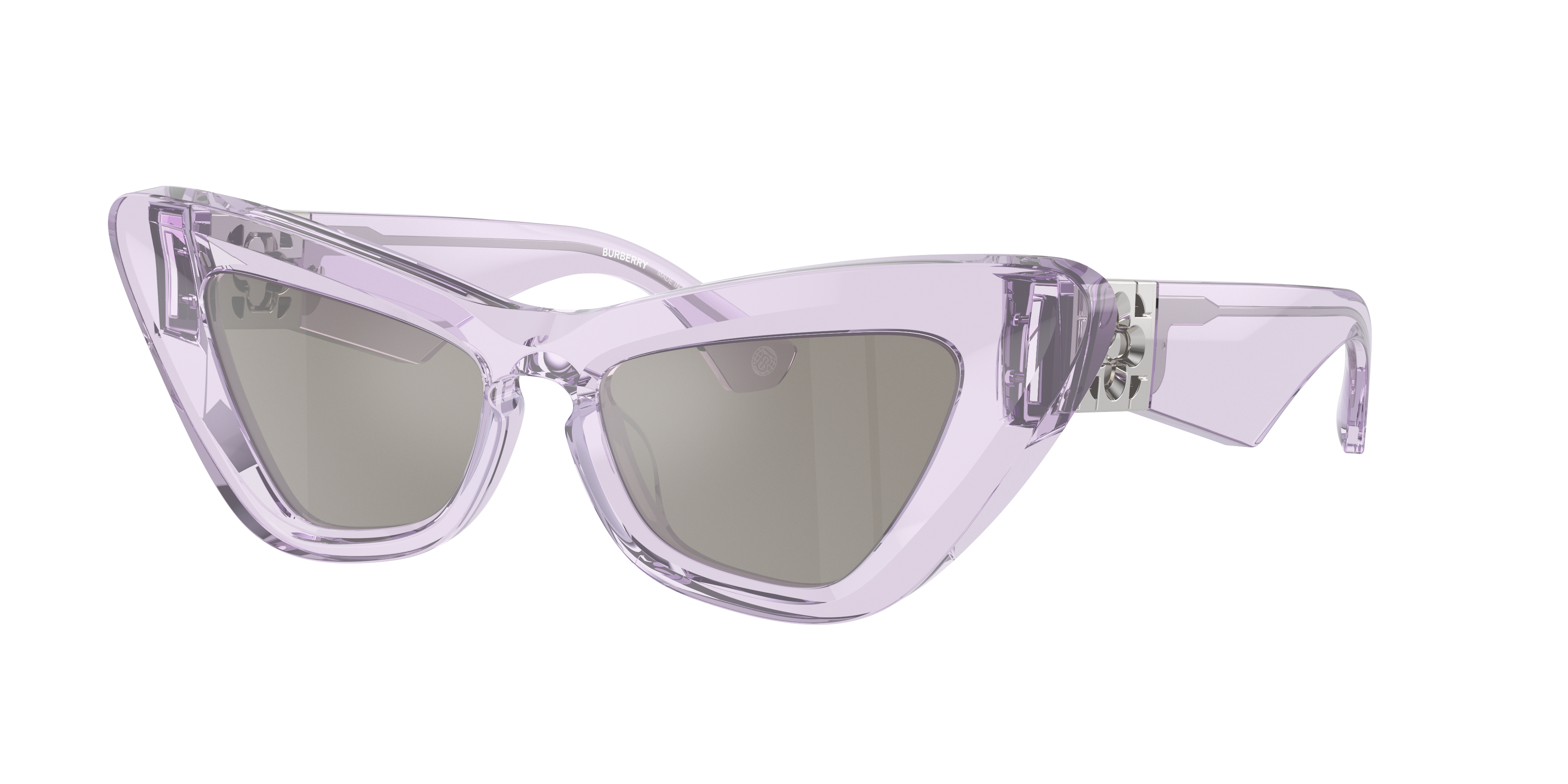 Burberry Woman Sunglasses Be4421u In Light Grey Mirror Silver