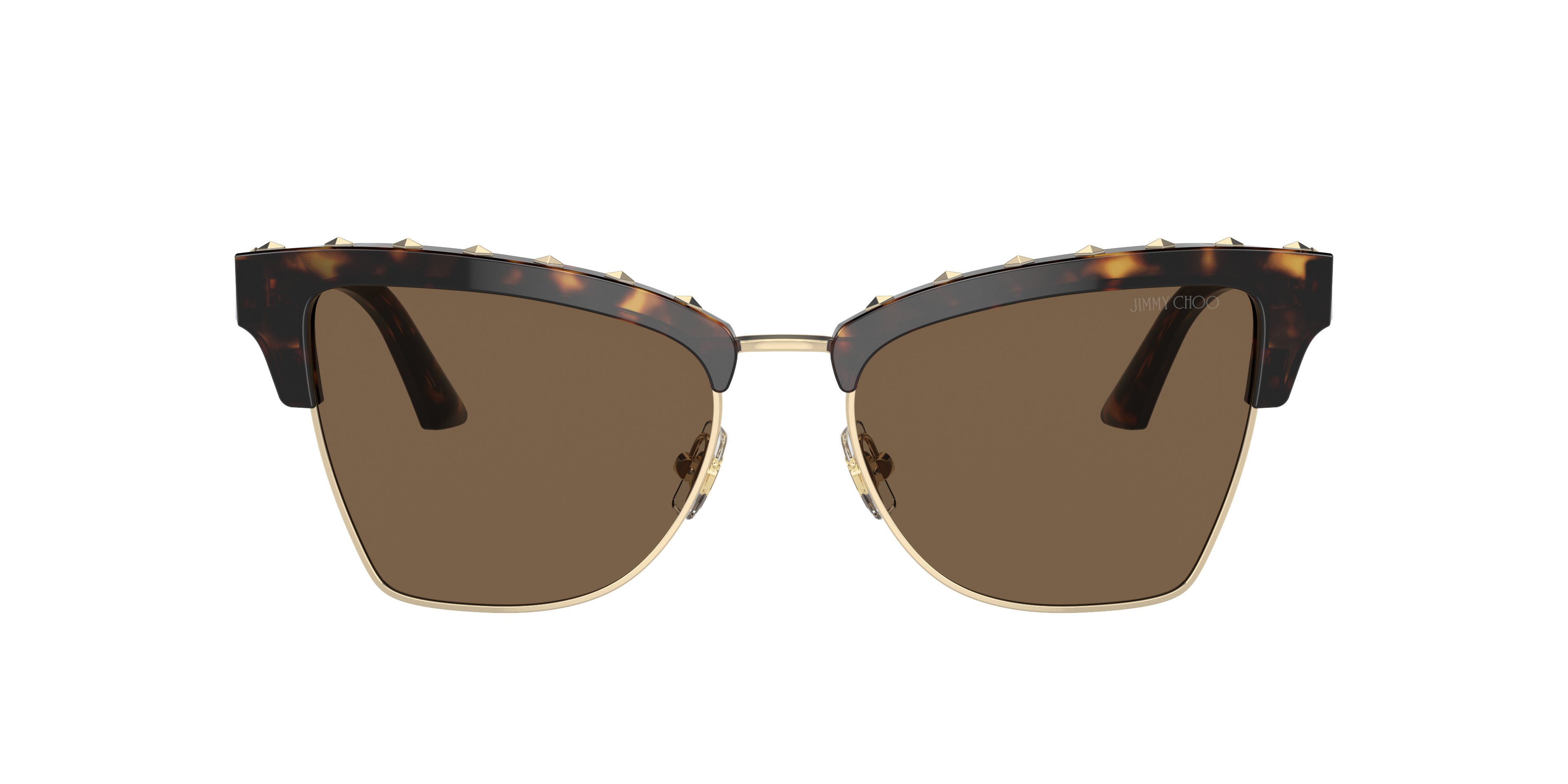 Shop Jimmy Choo Woman Sunglass Jc5014 In Dark Brown