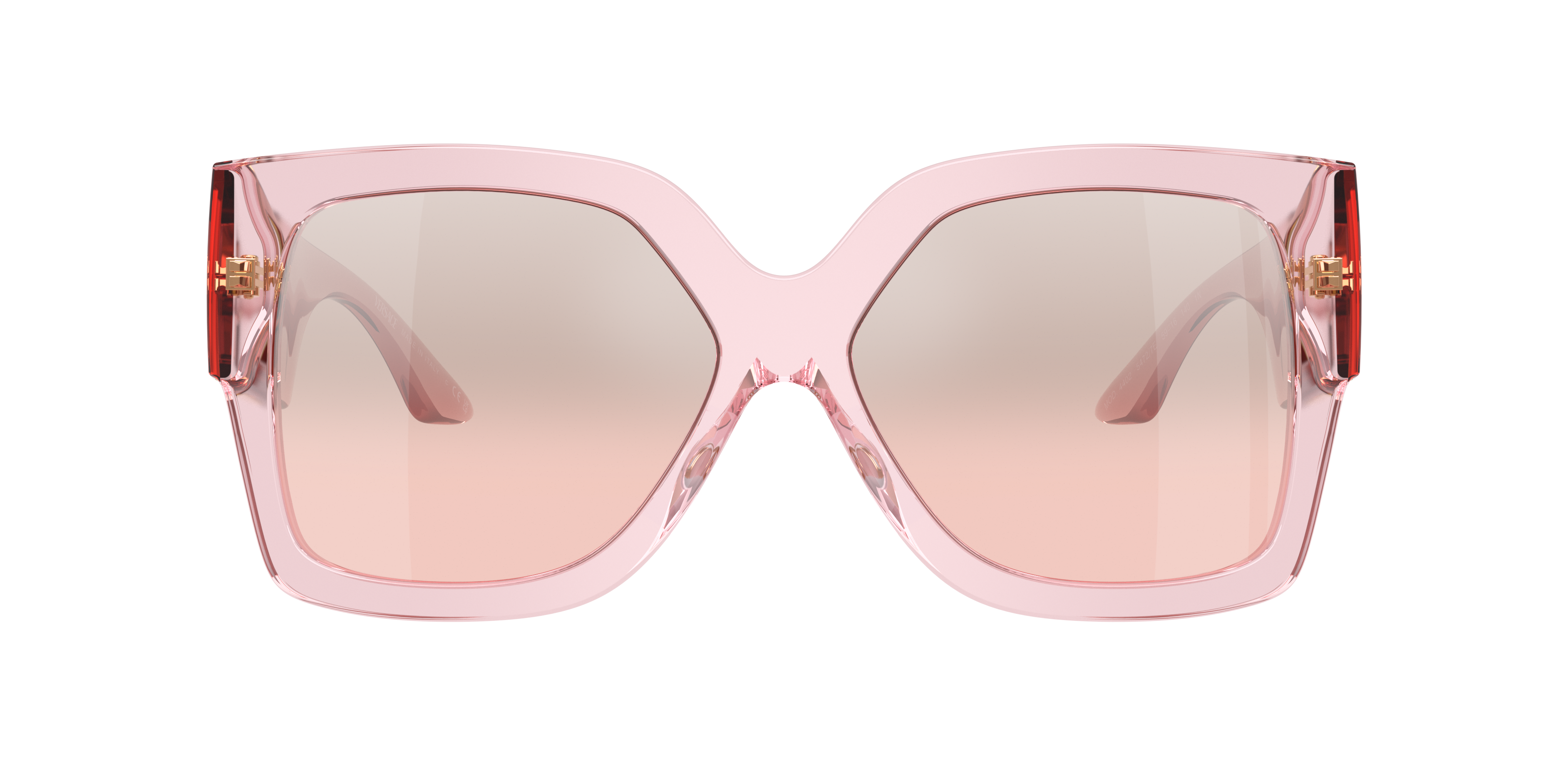 Shop Versace Woman Sunglasses Ve4402 In Light Pink Mirror Silver