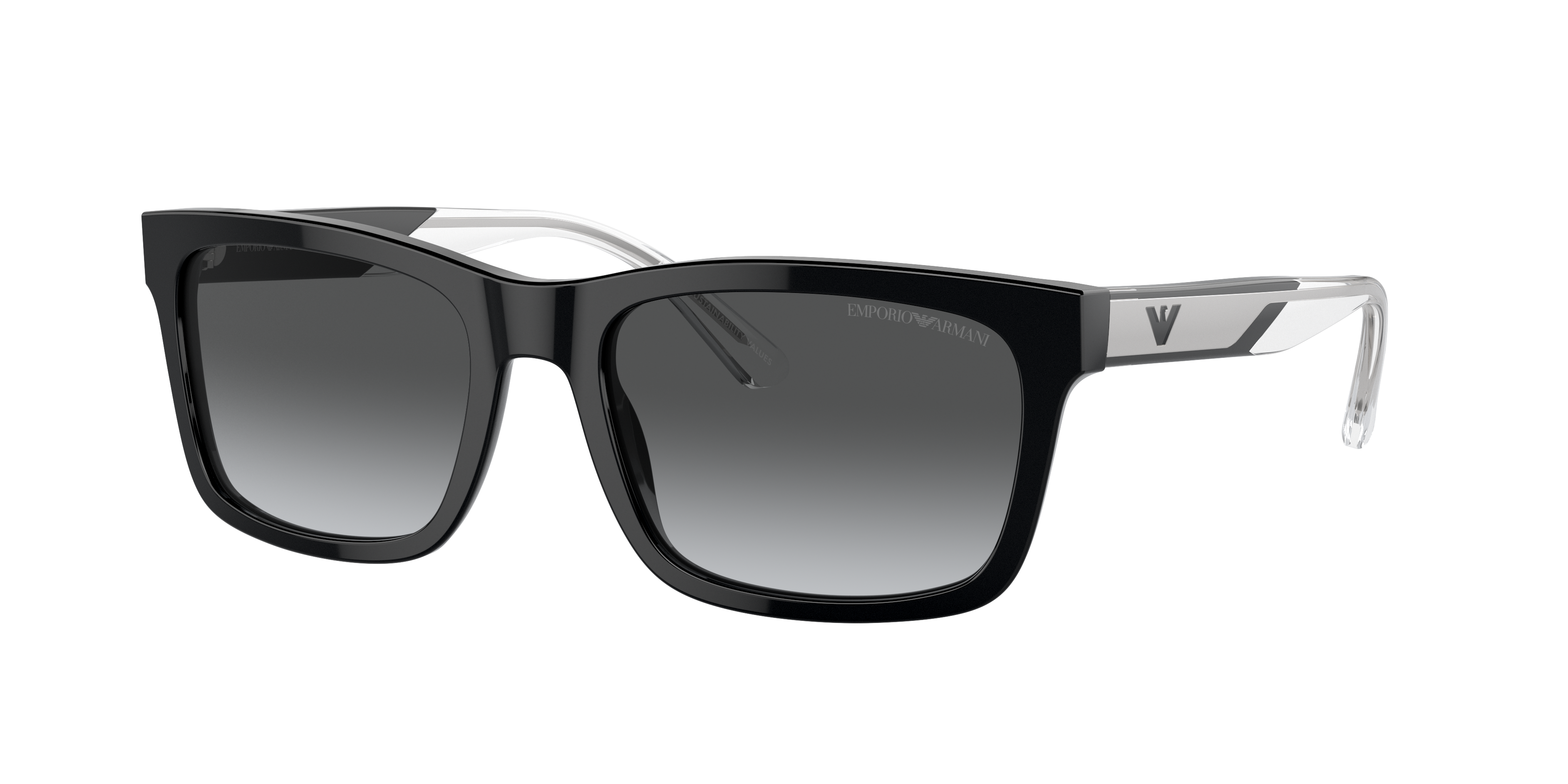 Emporio Armani Man Sunglasses Ea4224 In Dark Grey Polar