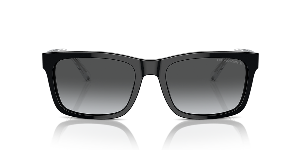 EMPORIO ARMANI EA4224 Shiny Black - Men Sunglasses, Dark Grey Polar Lens
