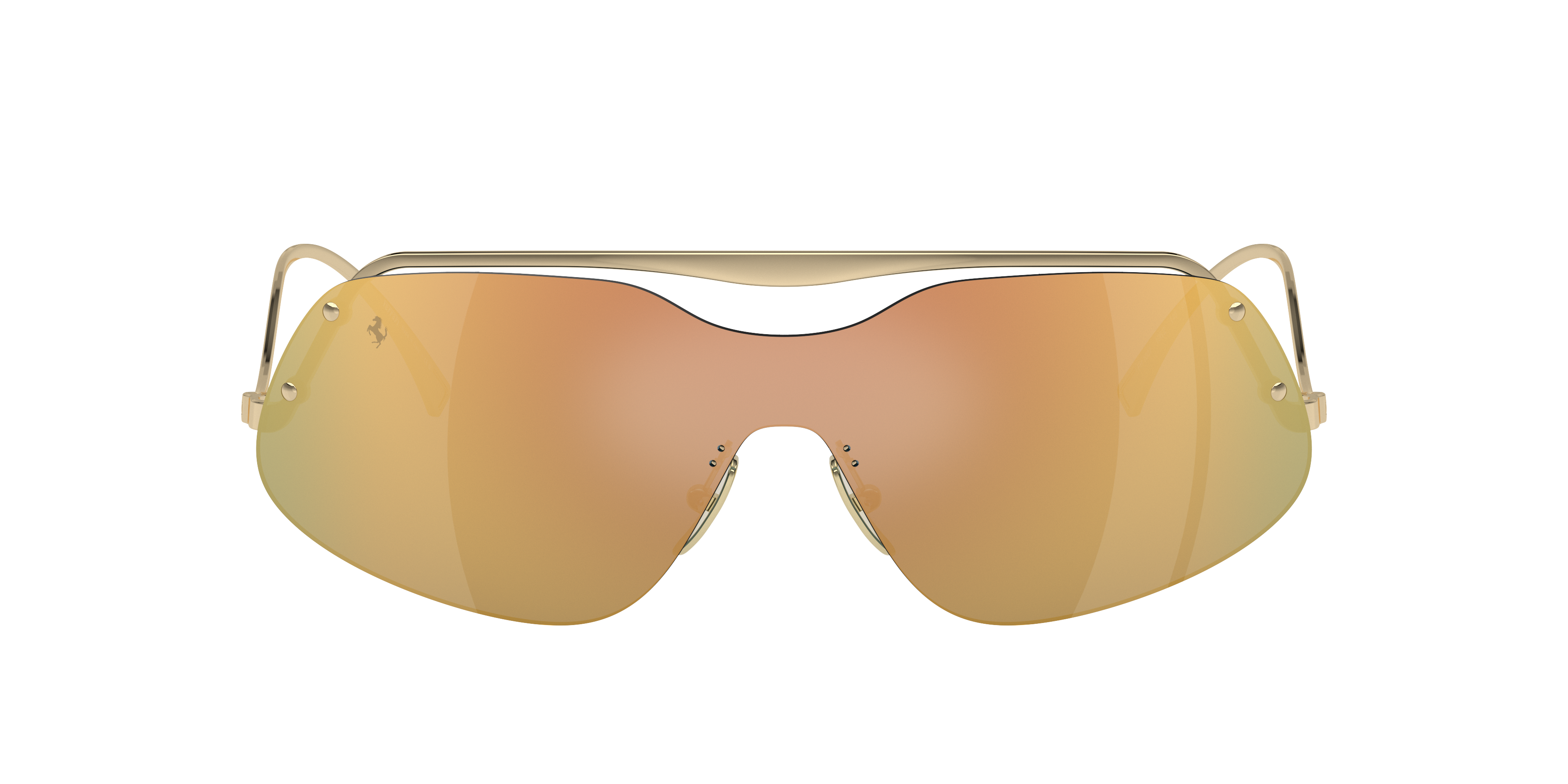 Shop Ferrari Unisex Sunglasses Fh1007 In Gold Mirror Blue