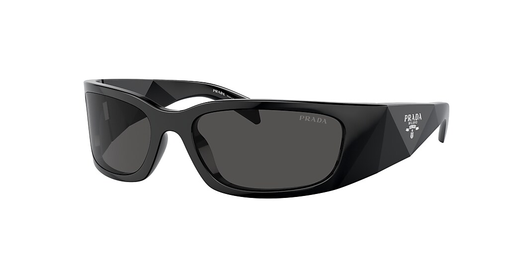 Prada PR A14S 60 Dark Grey & Black Sunglasses | Sunglass Hut Australia