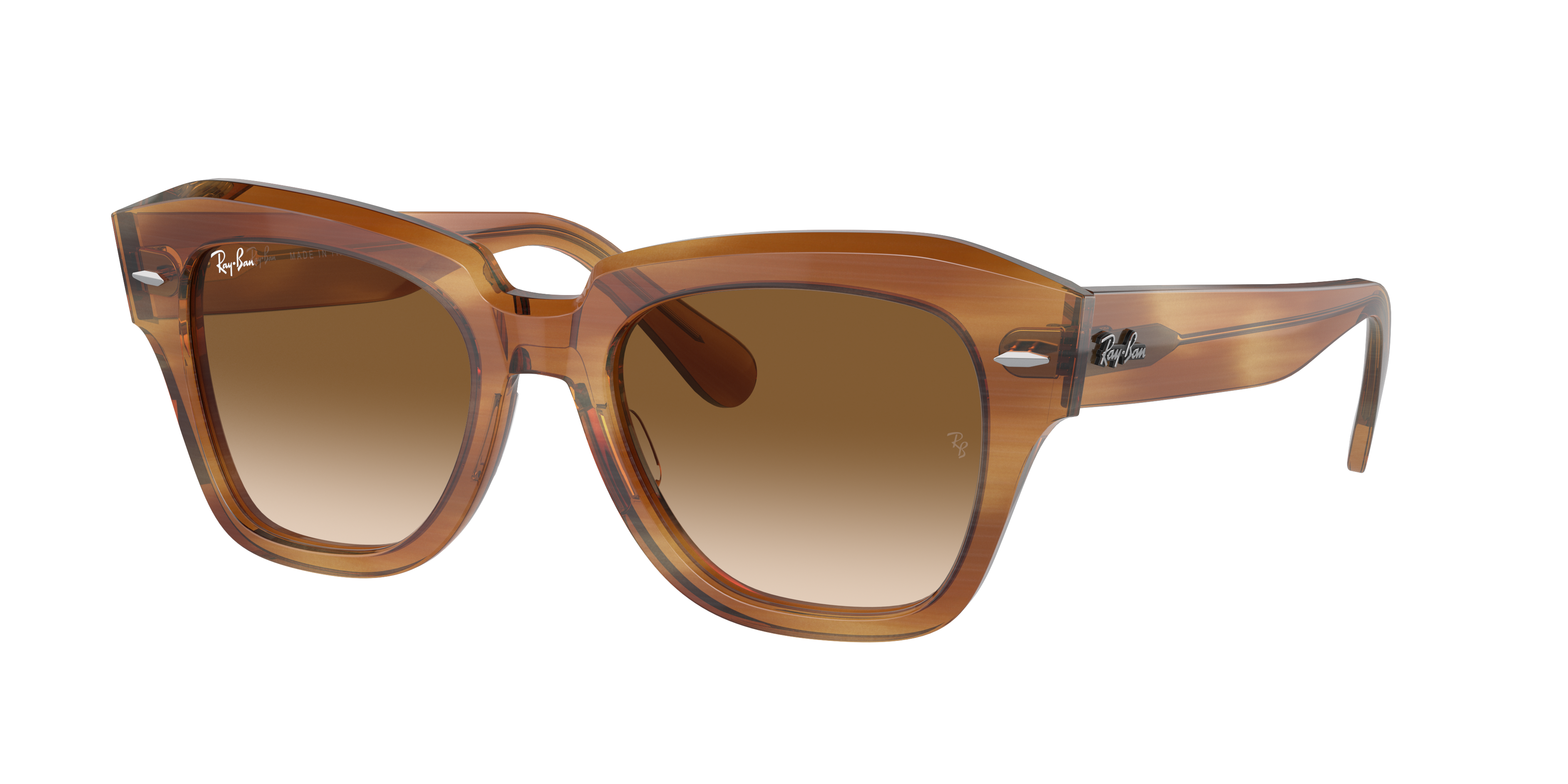 Ray Ban Ray In Clear & Brown