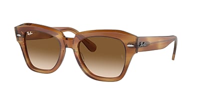 Ray-Ban RB2186 State Street 49 Dark Grey & Havana On Transparent