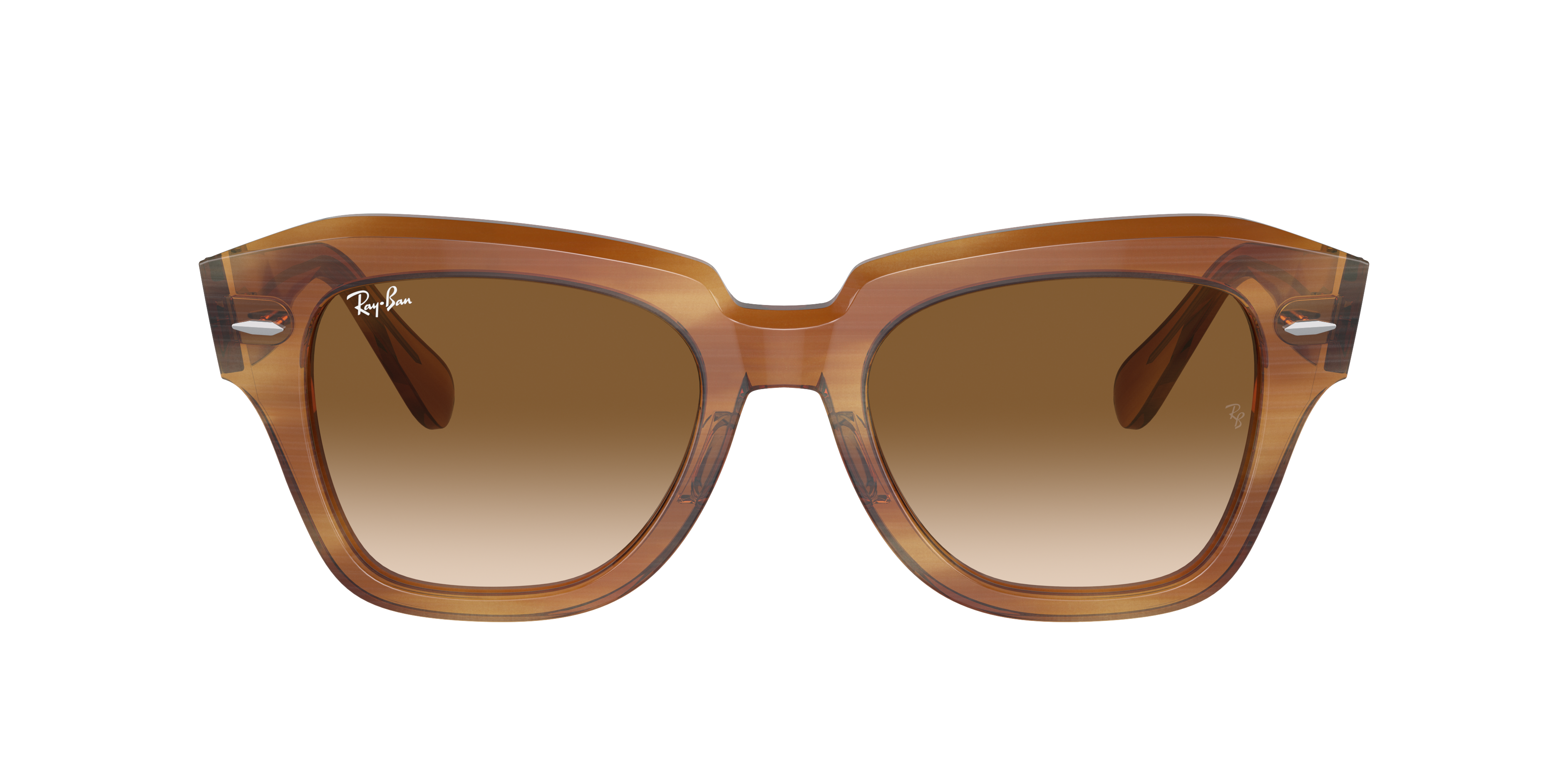 Shop Ray Ban Ray In Clear & Brown