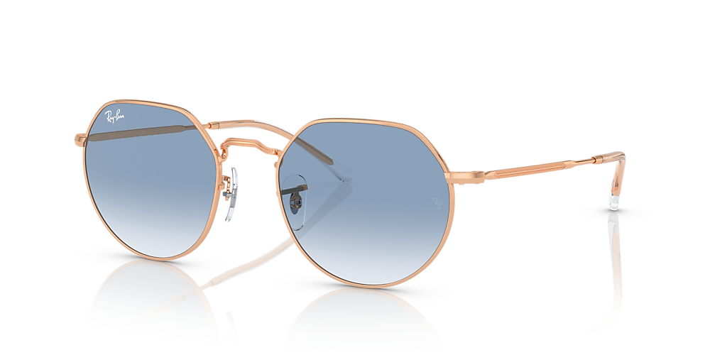 Ray-Ban RB3565 Jack 53 Clear & Blue & Rose Gold Sunglasses