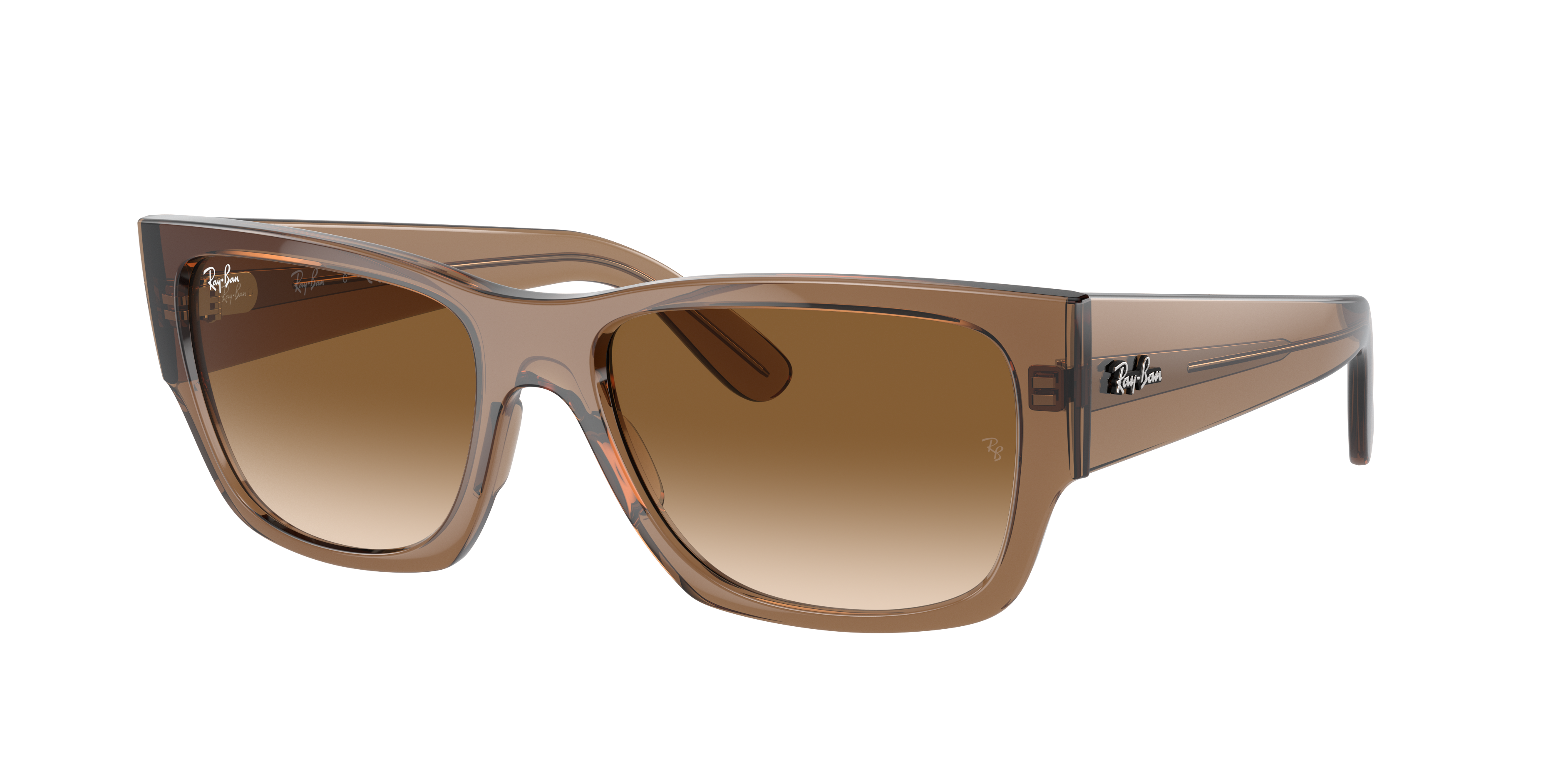 Ray Ban Ray In Clear & Brown