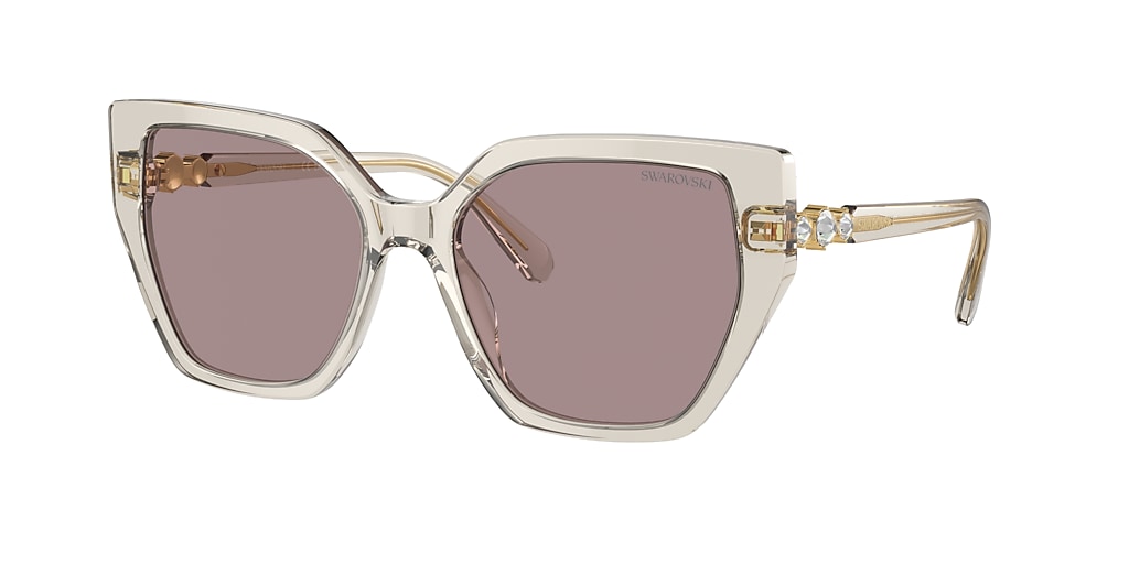 Swarovski SK6016 56 Violet & Transparent Beige Sunglasses | Sunglass ...