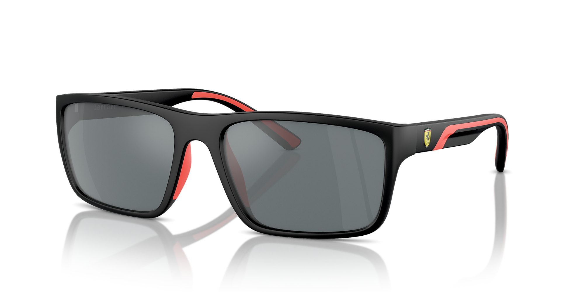 Scuderia Ferrari FZ6003U 59 Grey Mirror Black & Black Matte Sunglasses ...