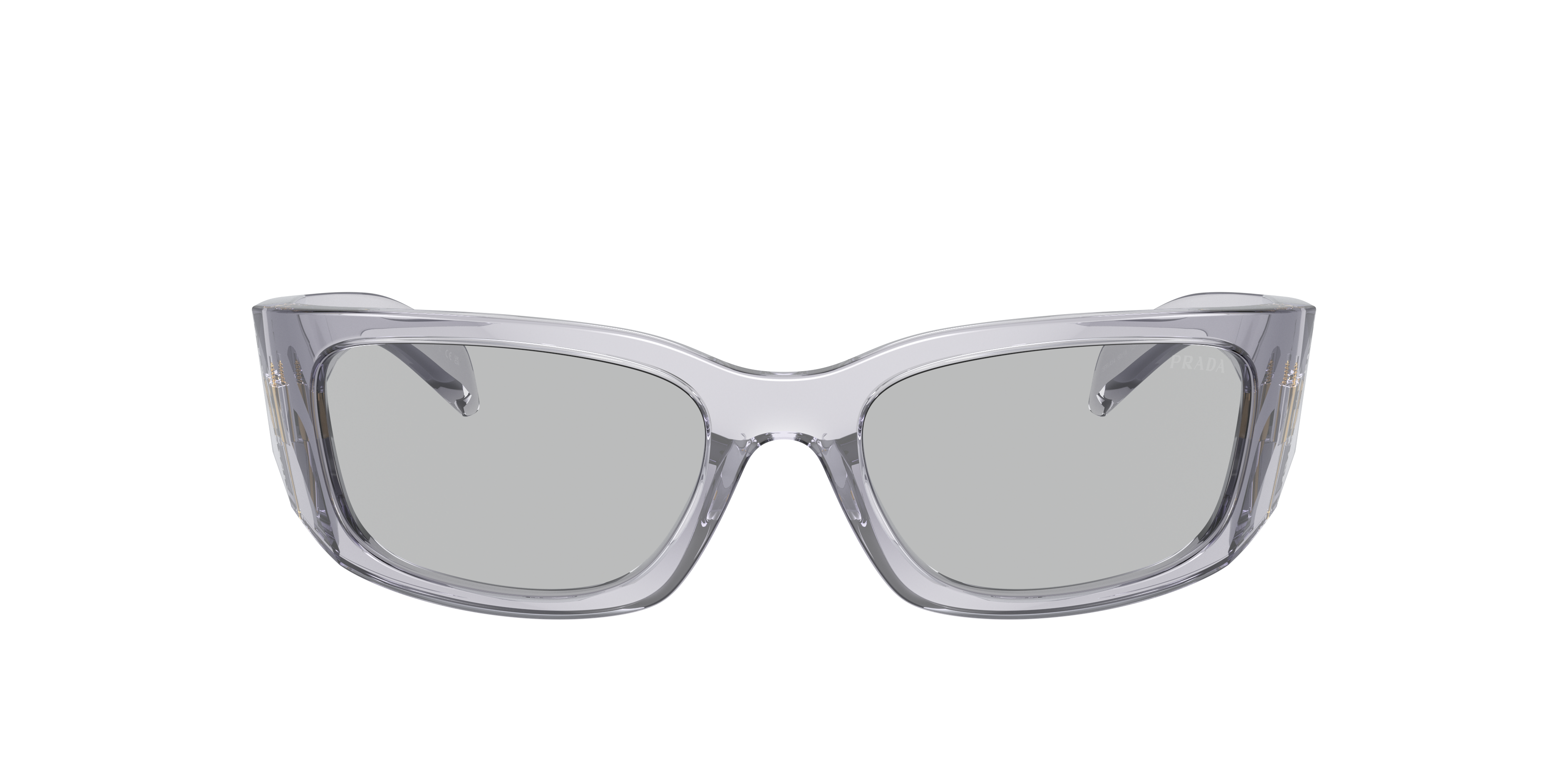 Shop Prada Woman Sunglass Pr A14s In Light Grey