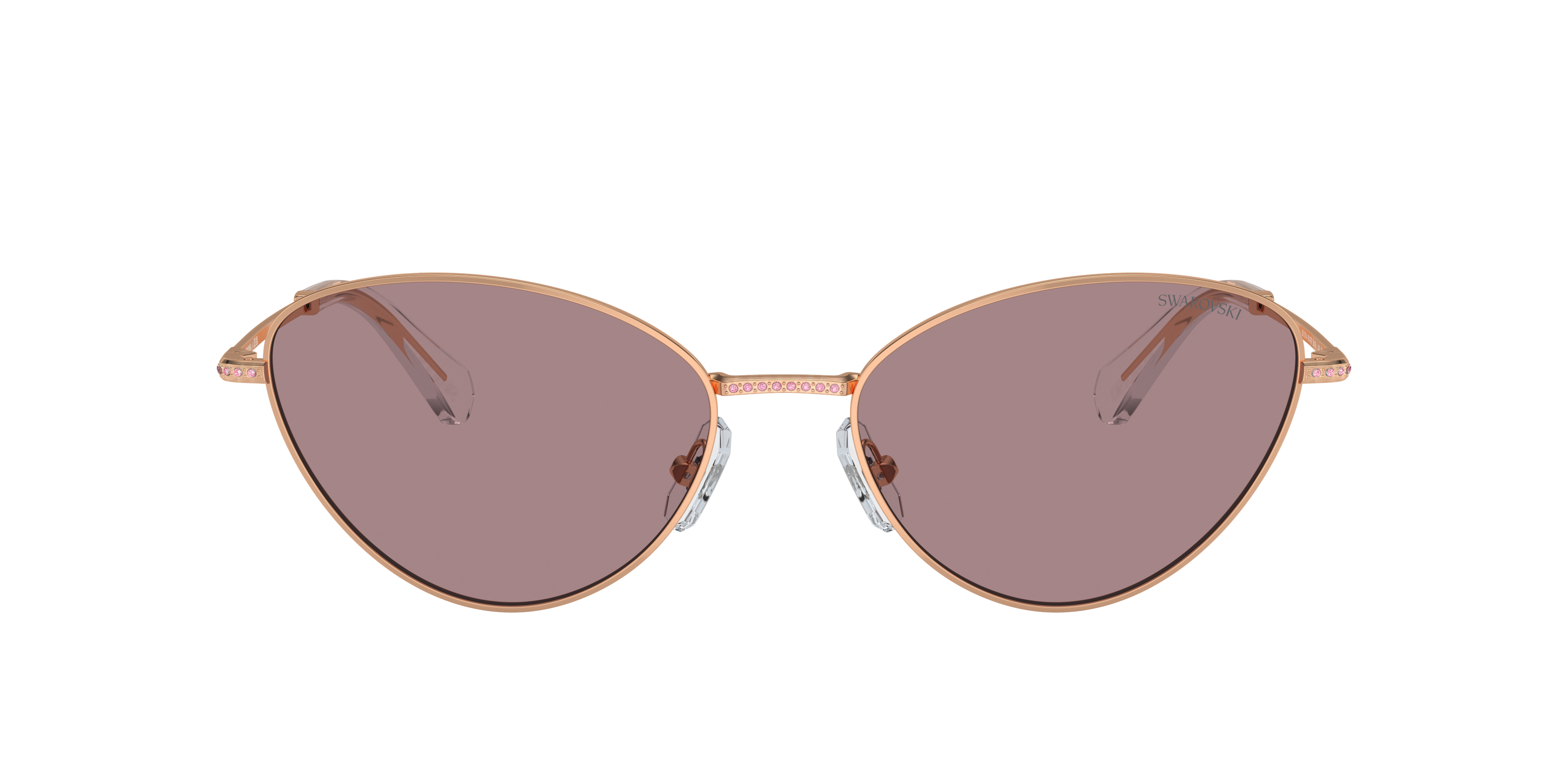 Shop Swarovski Woman Sunglasses Sk7014 In Light Purple Brown
